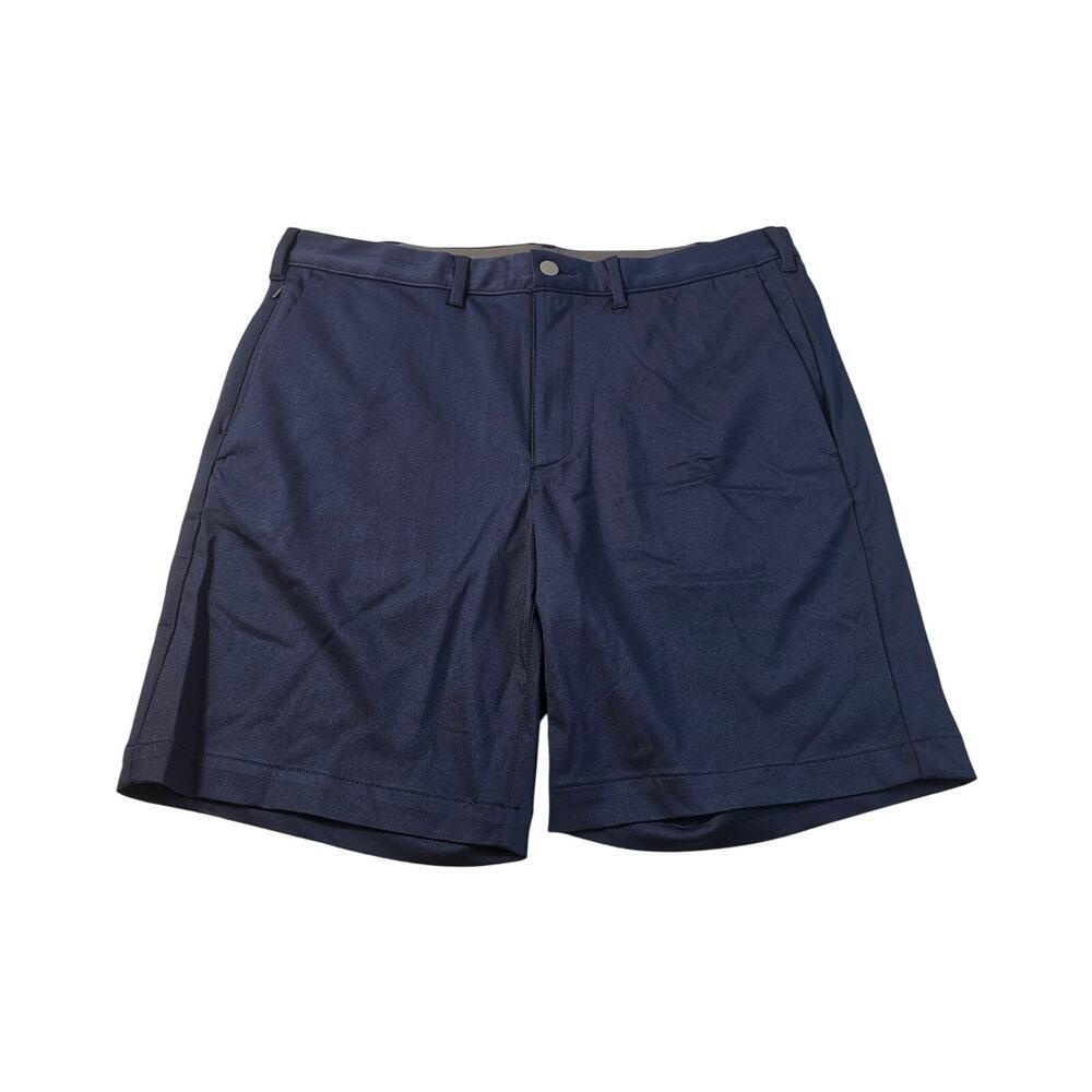 Lands End NWOT 9" Flex Golf Short traditional fit 36 navy blue zip pocket chino